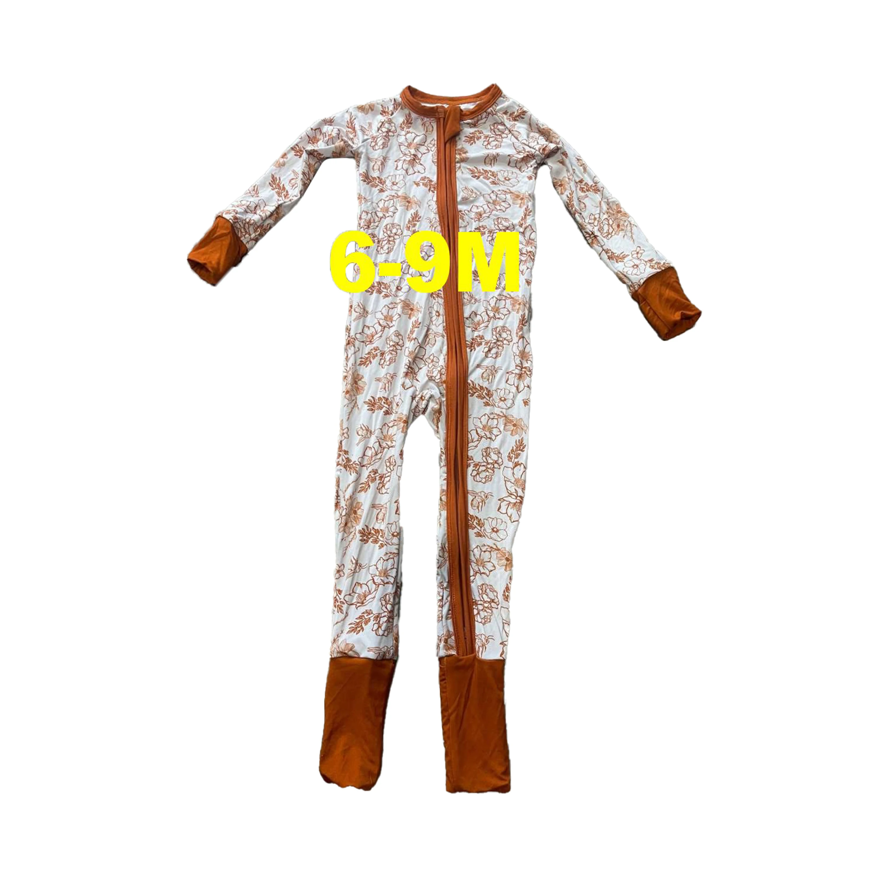 Qingli OEM Custom Factory Bamboo Cotton Baby Clothes 6-9M Romper Pajamas Winter Summer Zipper Closure Zipper Baby Girls New ODM