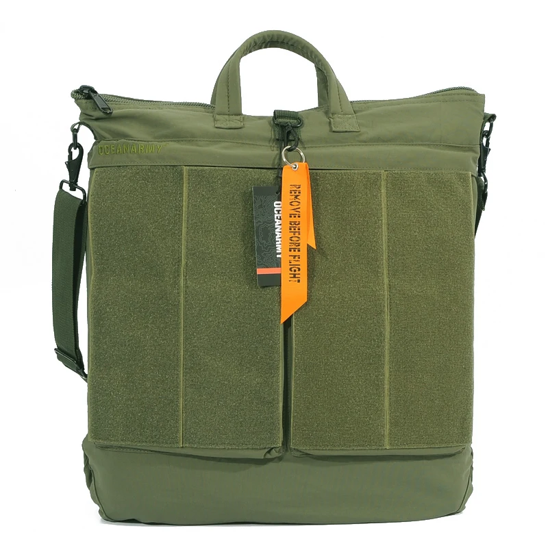 Wholesale hot sale oceanarmy military helmet bag airforce pilot helmet bag vintage fashion tote bag