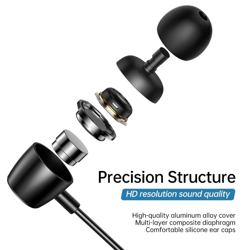Stock Type C Earphones for Samsung Galaxy USB C Earbuds Digital DAC Earphone with Mic Wired for Android Smartphone