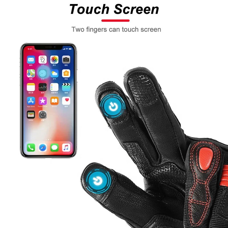 Suomy Women Pink Goatskin Motorcycle Riding Gloves Long Full Finger Scooter Electric Bike Gloves Cycling Racing Motocross Luvas