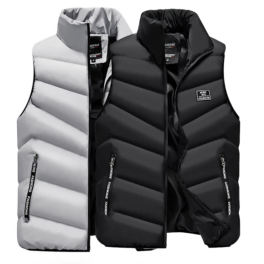 Winter Warm Custom Outdoor Padded Puffer Thick Vest for Men