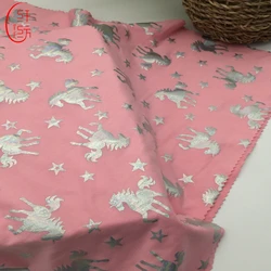 Whole sell DTY micro fiber polyester spandex metallic spandex fabric two-side brushed super soft for Garment wear girtl dress