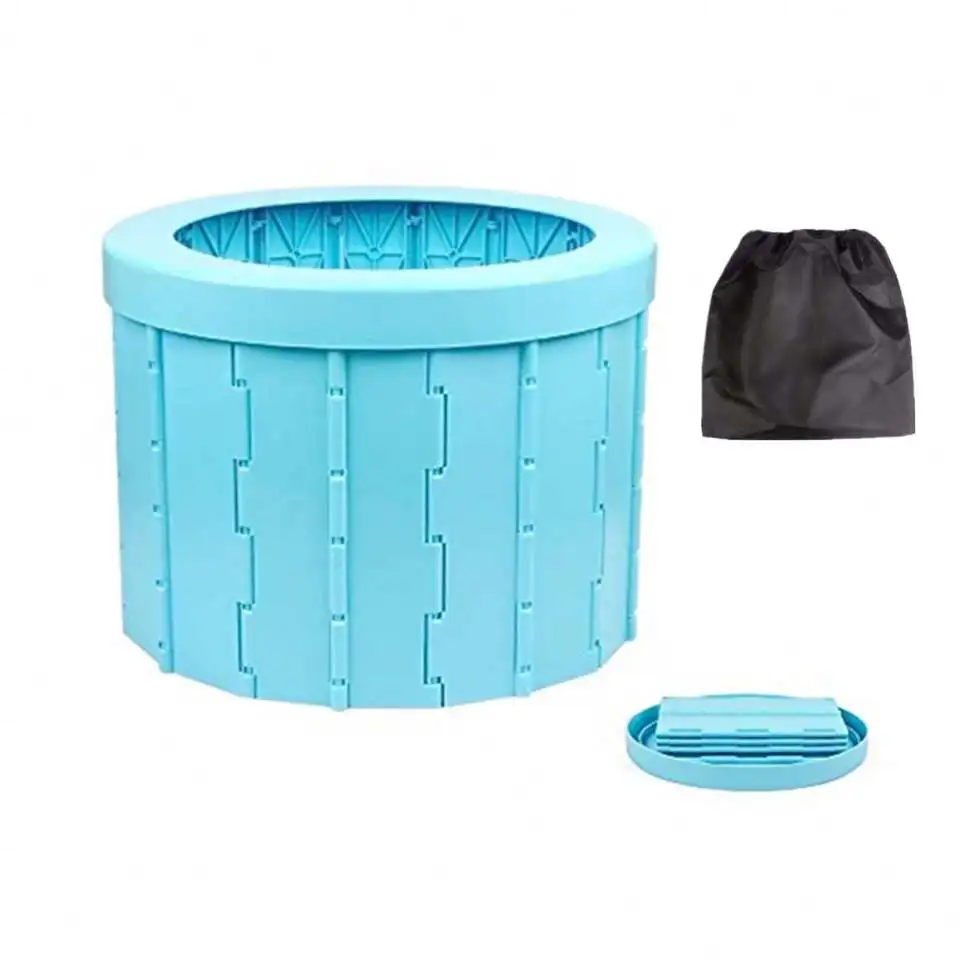 Lid Waterproof Potty Car Bucket Mobile Toilet for Outdoor Camping Hiking Boat Trips Beach  Portable Camping Toilet