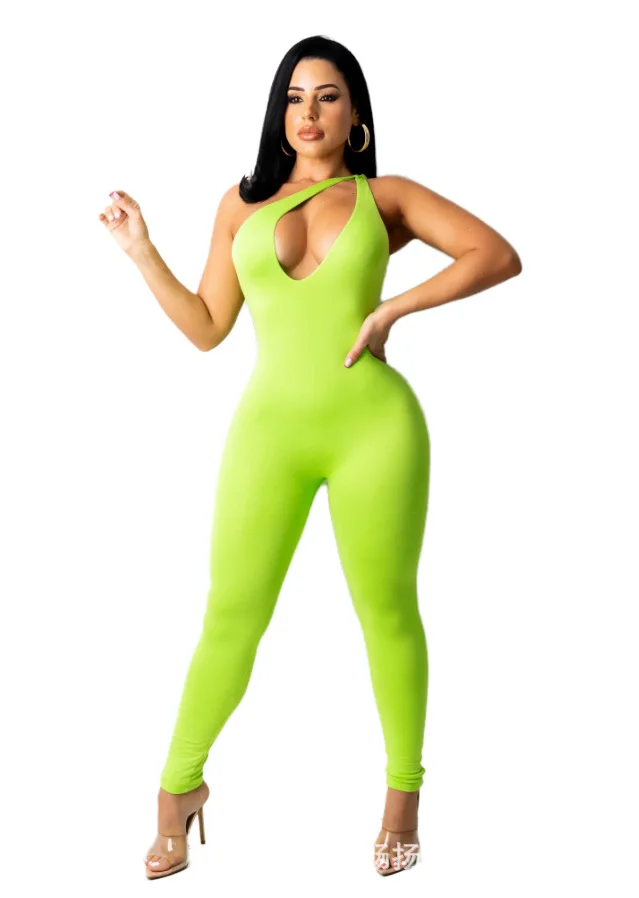 Women clothes 2021 trending sexy backless short sleeve hollow out jumpsuit fall fashion clothing D11214