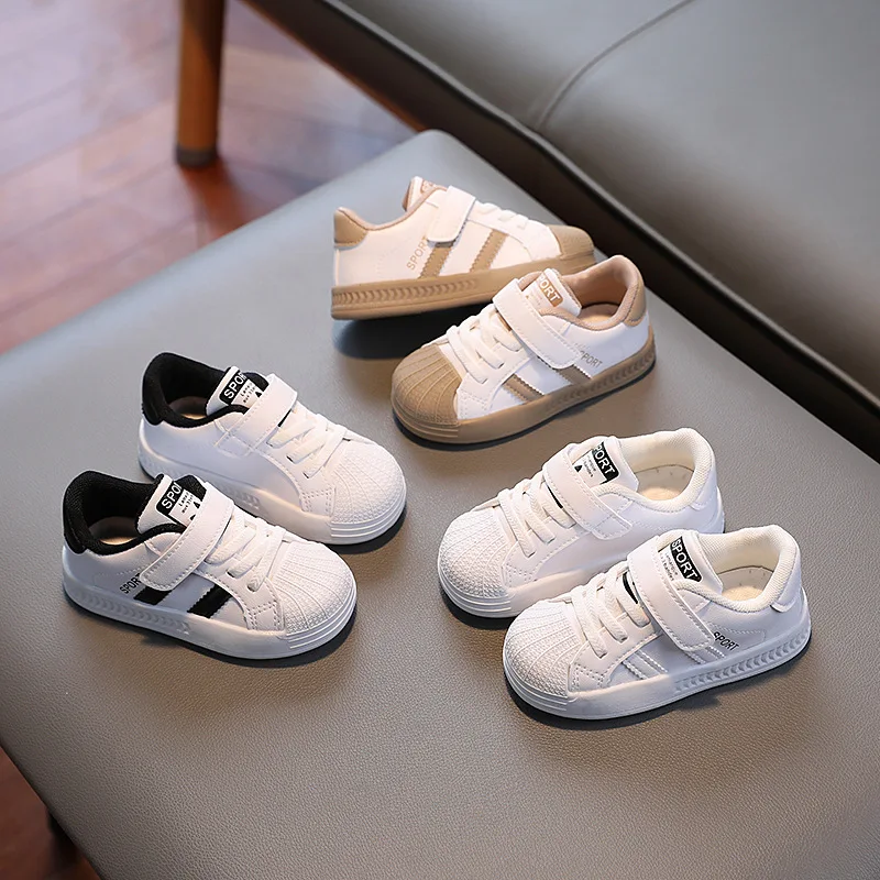 Spring Shell Toe Casual Shoes Fashion Star Pattern Girl Small White Shoes Korean Version Of Sports Baby Shoes Boys