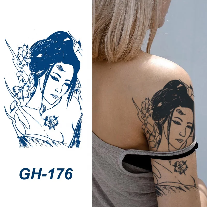 Men Women Body Art Plant-Based 15 days long-lasting Juice Semi Permanent Waterproof Temporary Henna Tattoo  Stencils Sticker