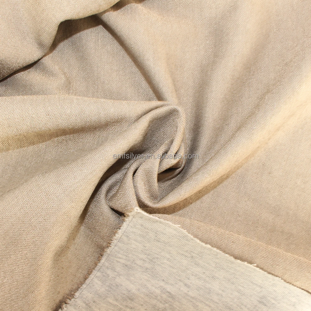 Radiation protection Fabric knitted emf protection antibacterial Silver cotton fabric
