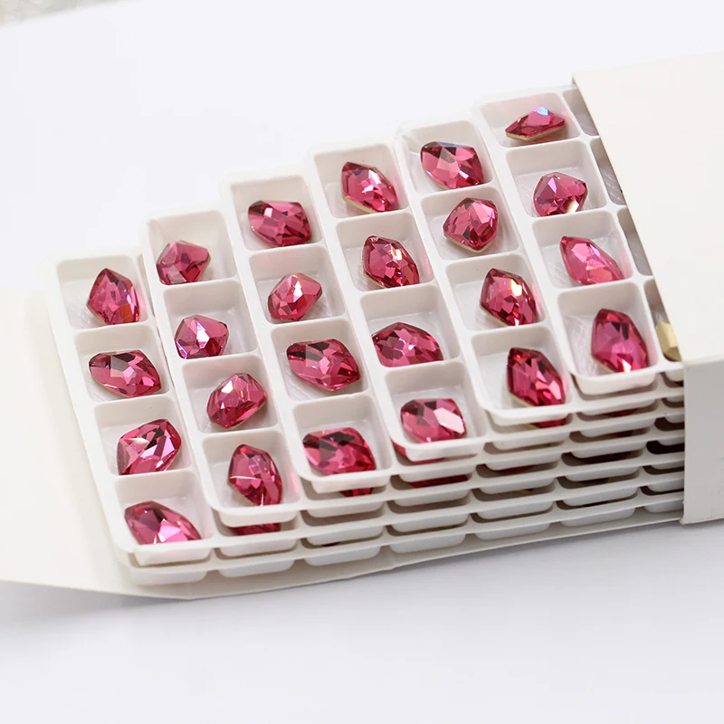 Factory Price Calactic Shaped Fancy Stone K9 Glass Pointback Rhinestone Diamond Gemstones Beads Shoes Jewelry