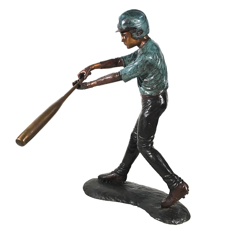 New design Customized playing ball bronze life size children sculpture for garden