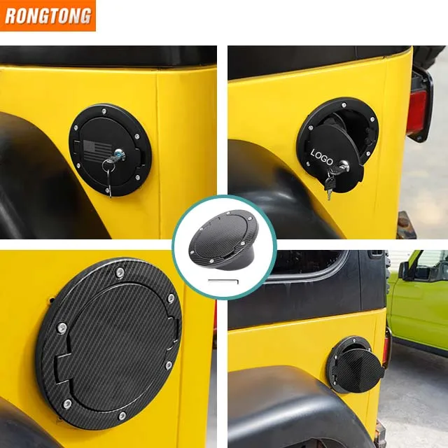 Factory Outlet Car Exterior Accessories Aluminium Alloy ABS Fuel Tank Cover Decoration For Jeep TJ 1997-2006