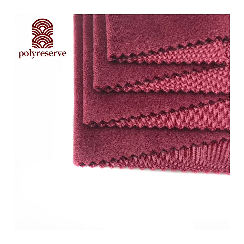 POLYRESERVE Spandex Super Soft Velvet Fabric 95 Polyester 5 Spandex Manufacturer For Nightwear