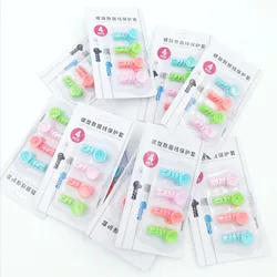 4 blister packaging data line silicone winder USB charger cable protection headphones line Protector
