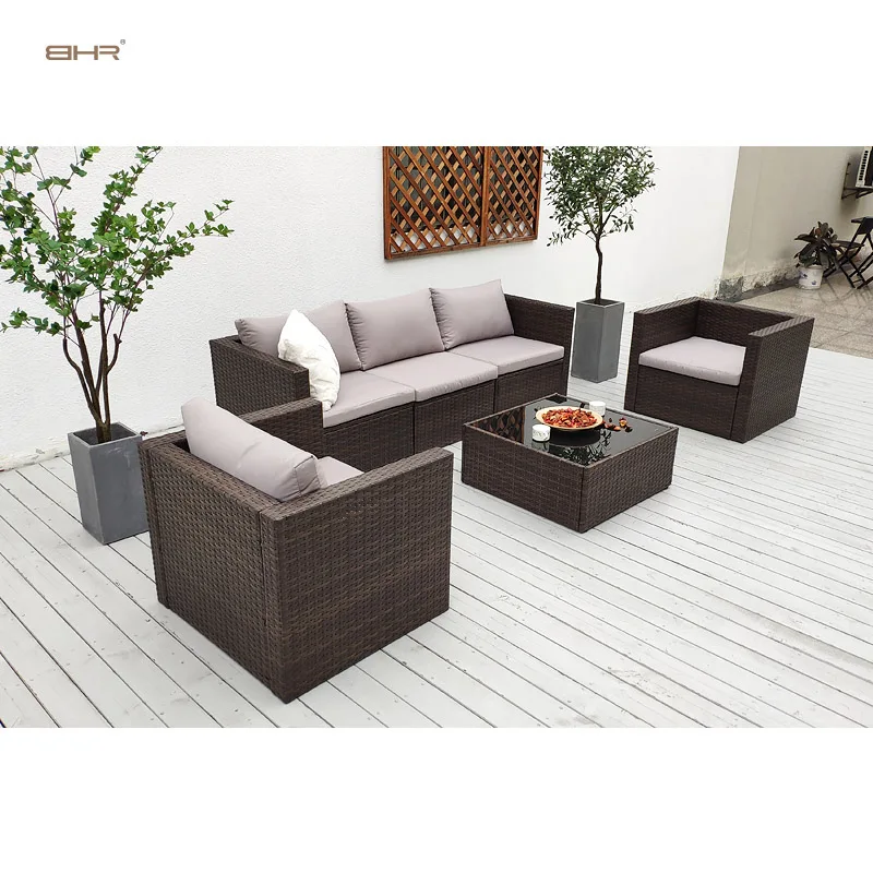 Garden Patio Villa Hotel Conversation Sofa Set Out Door Furniture Garden Rattan New Design Cheaper Fashion Outdoor Furniture