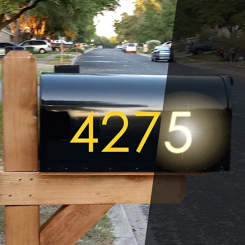 Светоотражающие наклейки с цифровыми номерами самоклеящаяся идентификационная ночная версия светящаяся этикетка в темноте