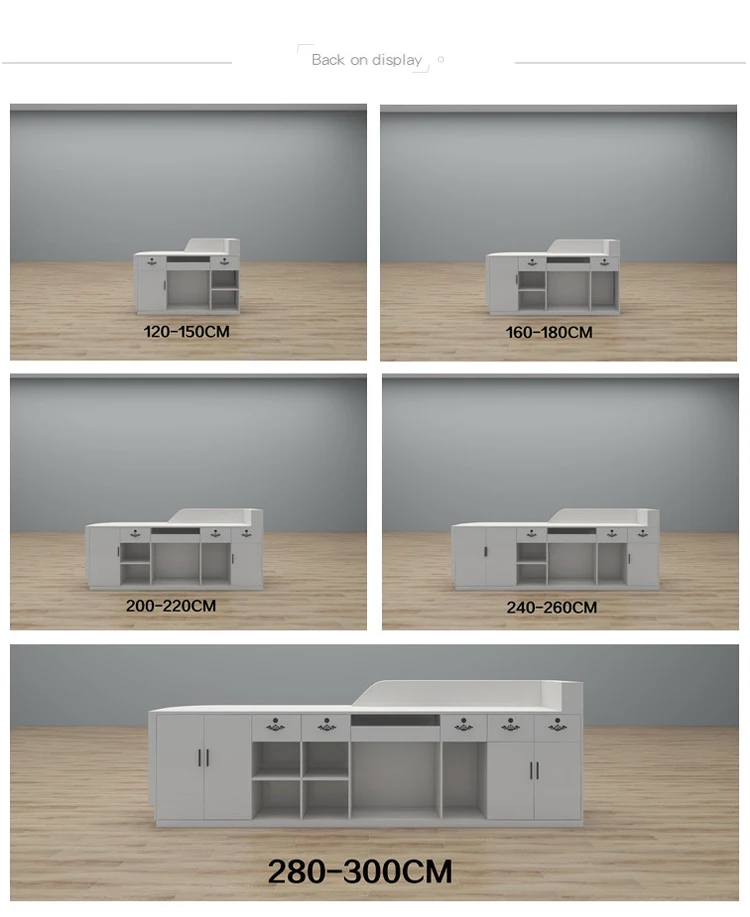 Luxury Beauty salon reception desk modern artificial marble reception desk office hotel lobby front counter