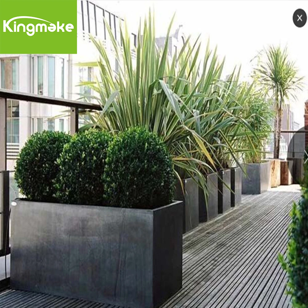 Modern Style Wholesale Manufacturer Outdoor Indoor Flower Pots Set Garden Fiber Clay Plant Pots