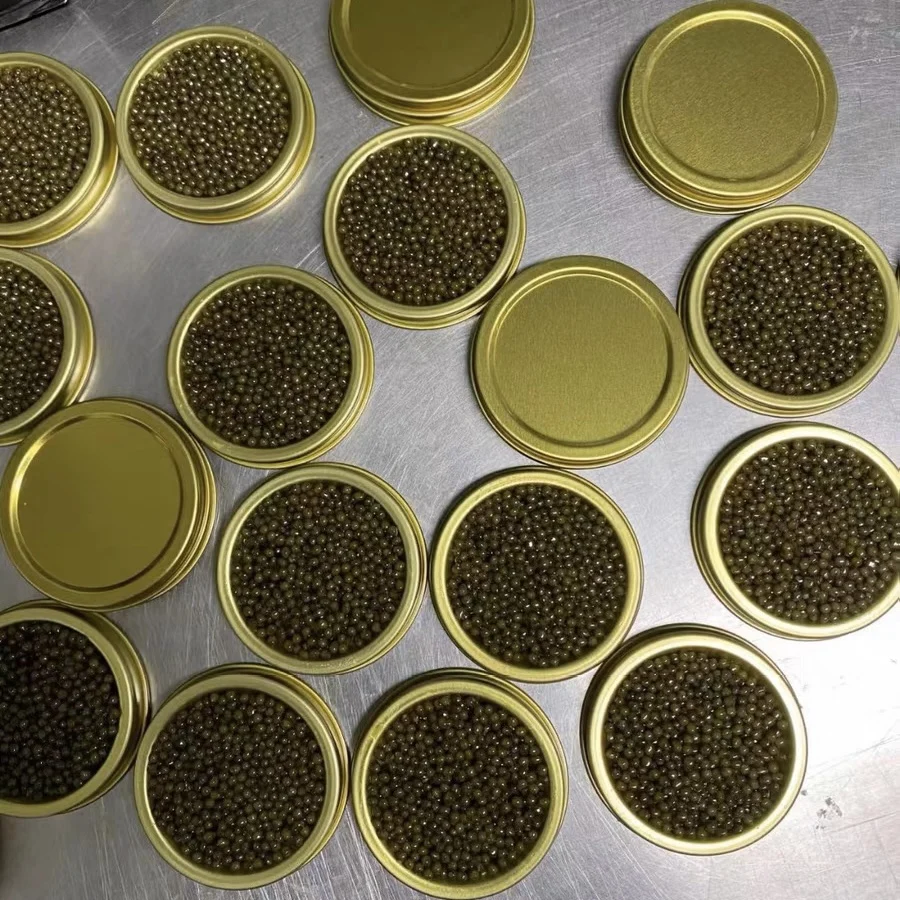 Stocked Empty Round 10G 30G 50G 100G Vacuum Metal Airtight Caviar Tin Can