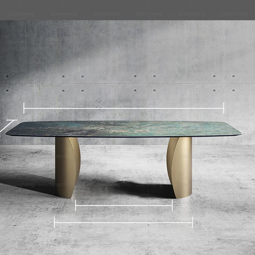 China online furniture store dining table with bronze base tianjin decent 63 modern oval stone dining table w/ bronze carbon