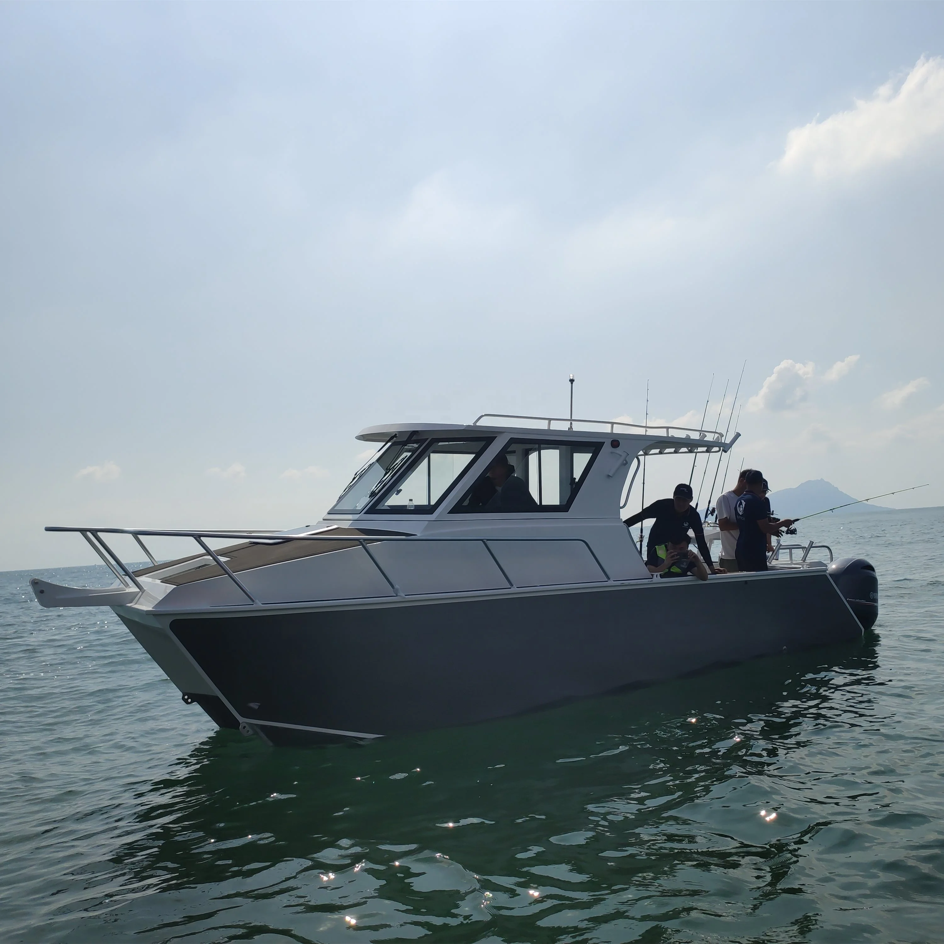 Catamaran factory 25ft 7.7m Aluminum aluminium 6-8 people pleasure fishing catamaran boats