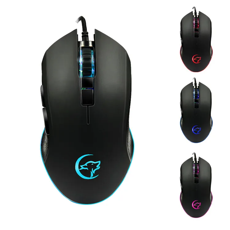 Optical Gaming Mouse Professional 3200DPI Adjustable 6 Buttons 6D PC Computer Mice USB Wired LED Light Mouse Gamer MK3541