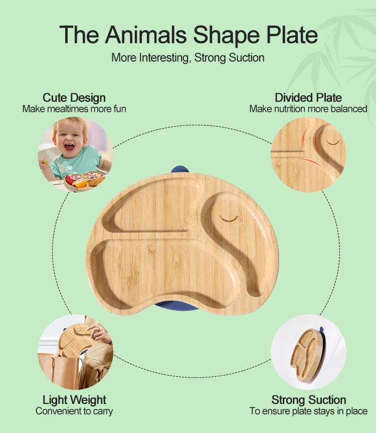 Детская деревянная тарелка для