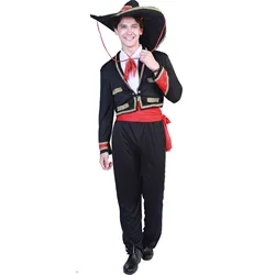 Wholesale adult cosplay costume for masquerade halloween mexico cowboy costume for men