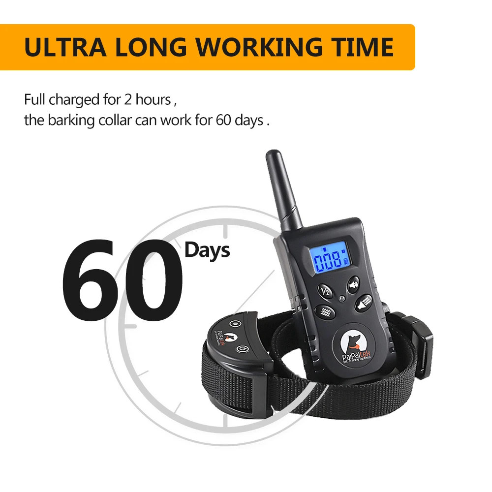 
Humane PaiPaitek No Shock Beep Vibration Pet Training Dog Collar Vibration Collar training dog 