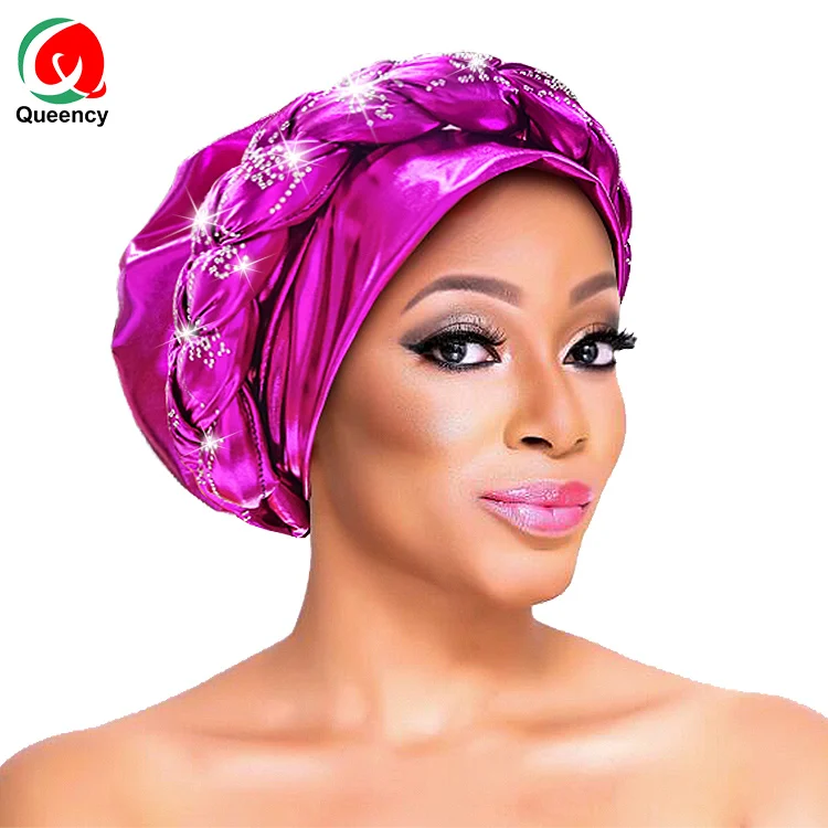 HF Elastic Nigerian Headtie Turban Hijab Turban Women Hat  Braided Turban Pre-tied headwrap
