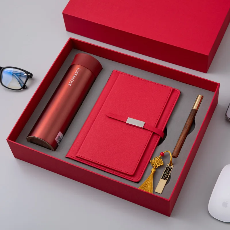 Custom Luxury Women Diary Notebook/Pen/Bottle Notebook Gift Set