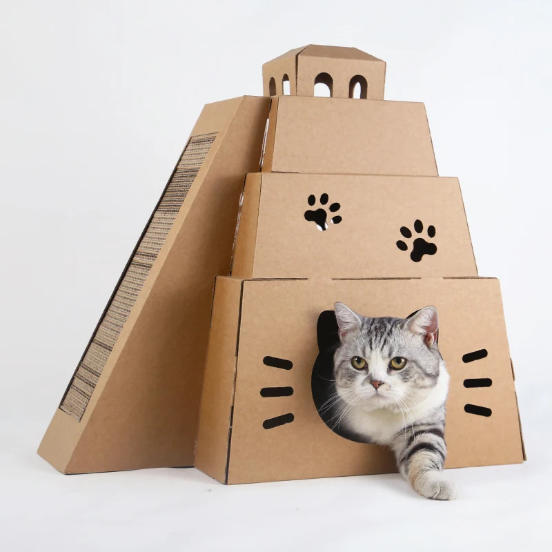 Recycled Cardboard House Insulation Cat Scratchboard Cardboard House Luxury Cat Houses