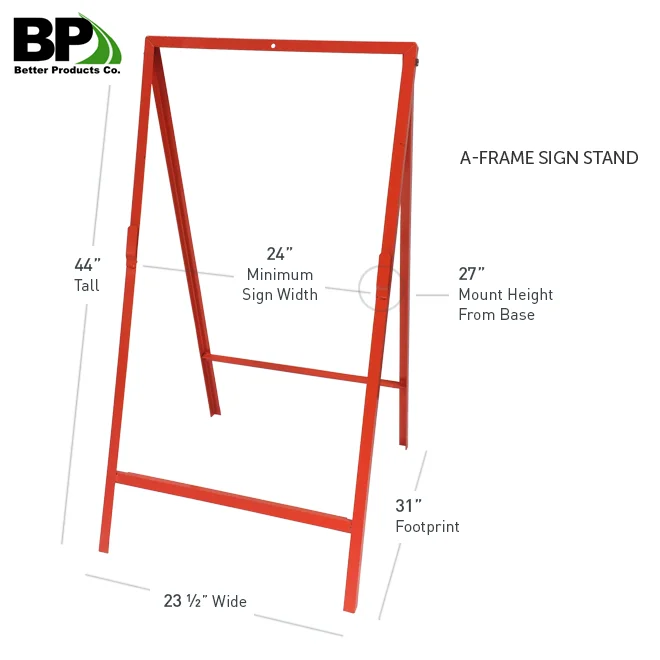 Painted Metal Sign A Frame Promotional Outdoor Advertising Pavement Sign Poster Stand