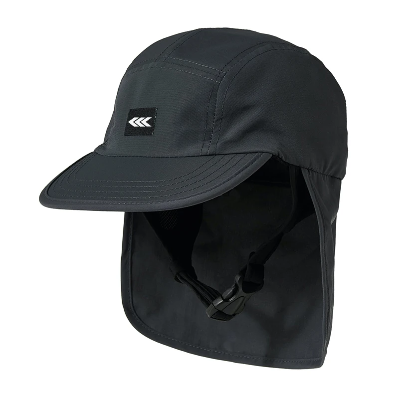 2023 Летняя Пляжная Мужская ветрозащитная 5-панельная Водонепроницаемая шляпа с плоскими полями для серфинга с клапаном на шею