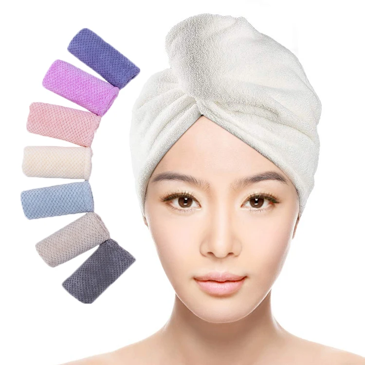 Custom Personalized SPA Women's Super Absorbent Quick Dry Soft Magic Turban Microfiber Towel For Hair
