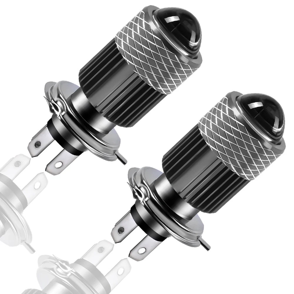Hot Selling H4 LED Light Motorcycle Headlight Bulbs with Lens Scooter Fog Lights H4 LED Motor Lamp