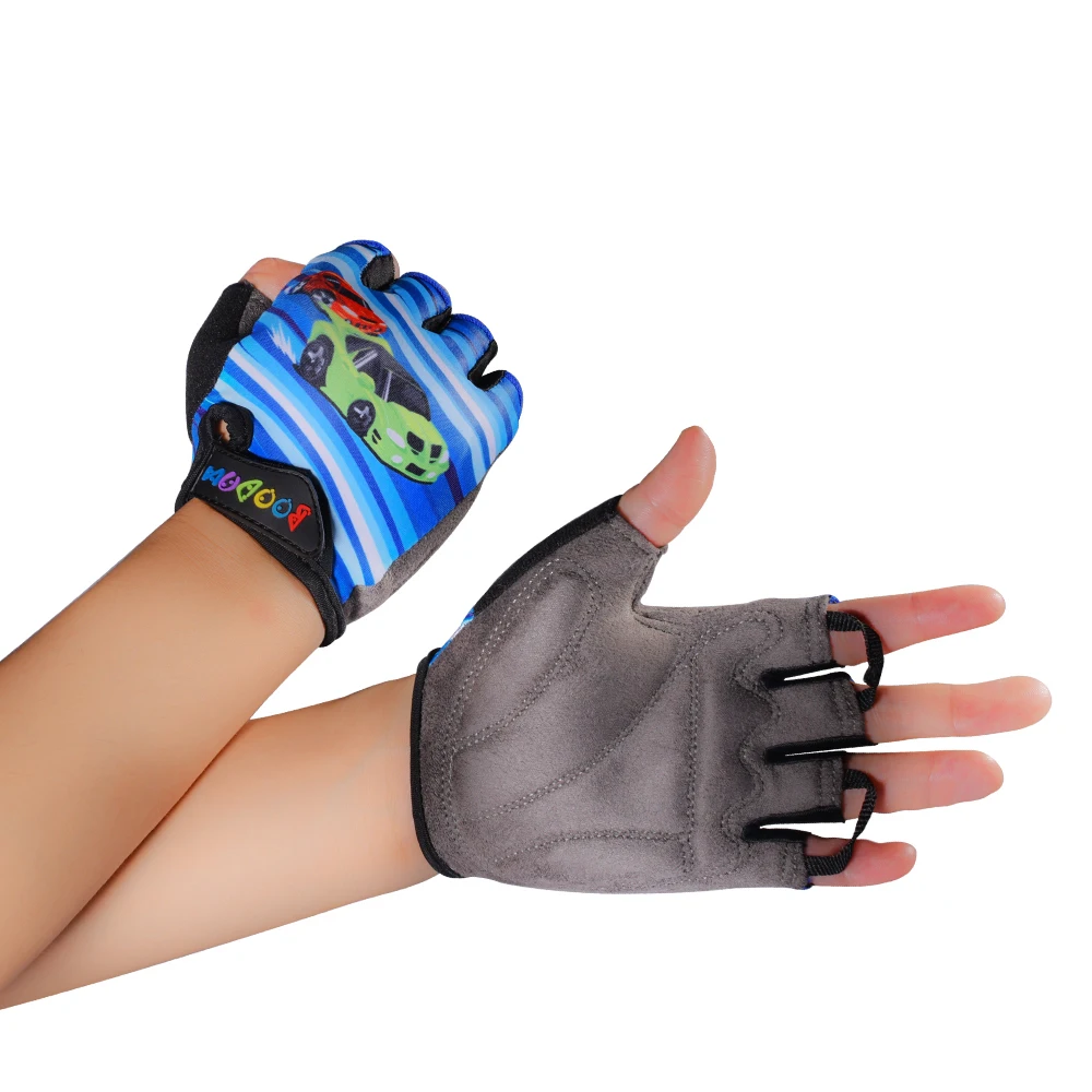 HBG 0015 Outdoor Half Finger Cycling Gloves Child Anti Slip shock-absorbing Bike Bicycle Gloves for Kids