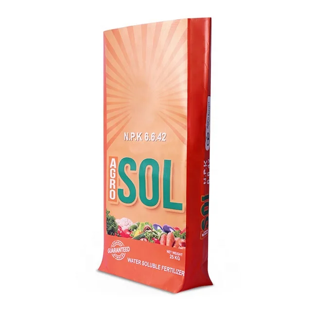empty 25kg pp woven bopp film laminated printed woven bags for fertilizer