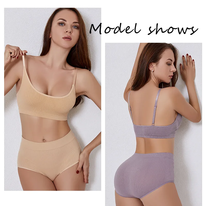 US2302 Dropshipping Bralette A B Small Cup Women Seamless Sets Push Up Sexy Bra And Panties