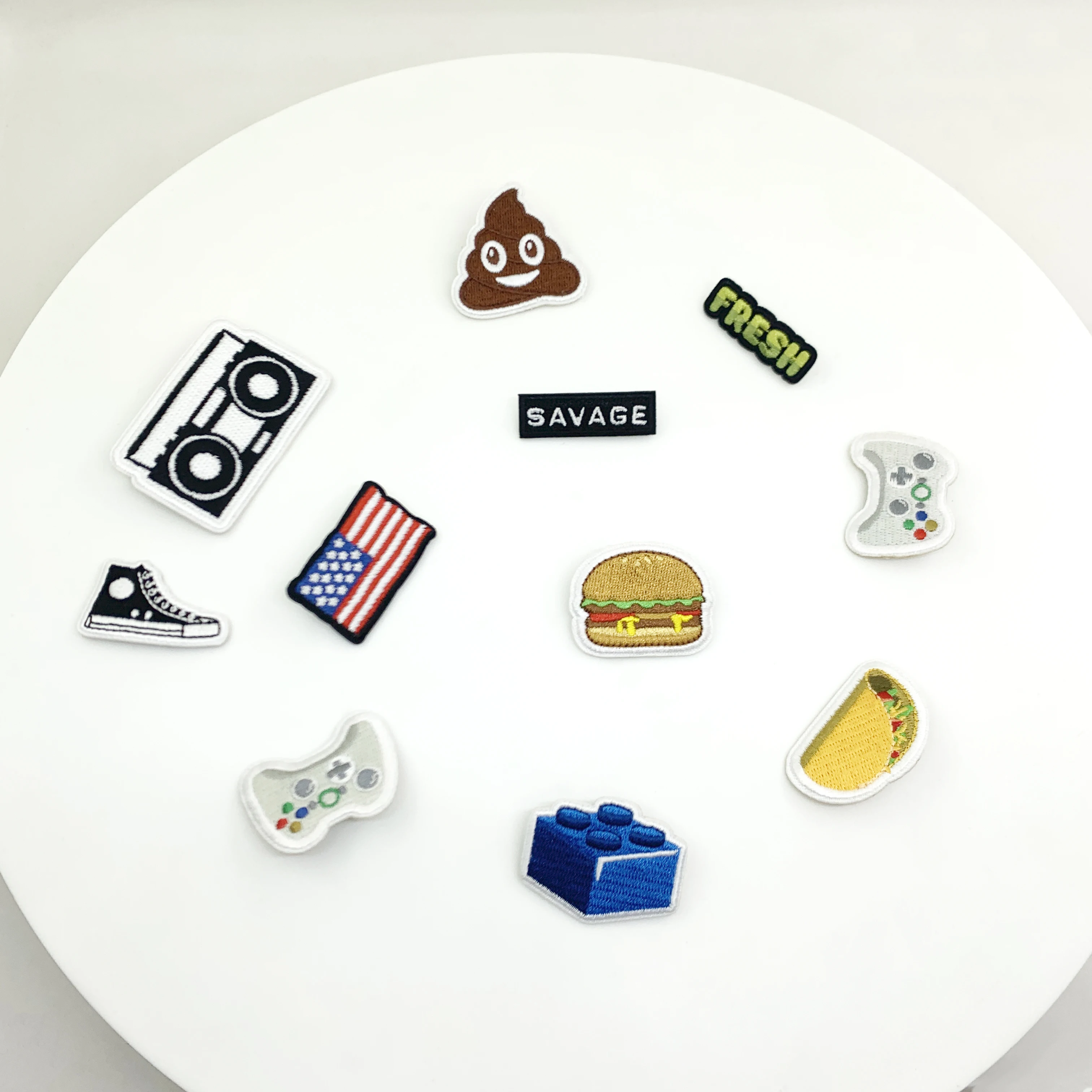 BCSI Manufacturer Custom Cartoon Style Stereo Embroidery Hat Pins A Set Of Two