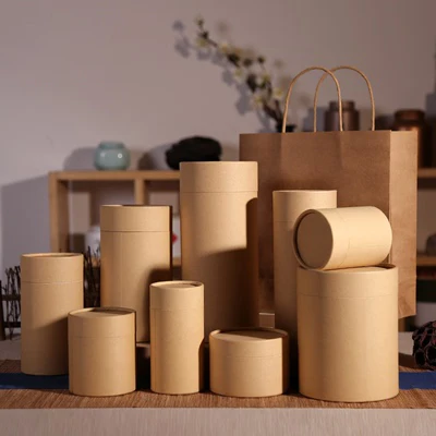 Eco-friendly Food Containers Packaging Paper Core Tubes Biodegradable Food Grade Gift Round Paper Tube Packaging For Coffee