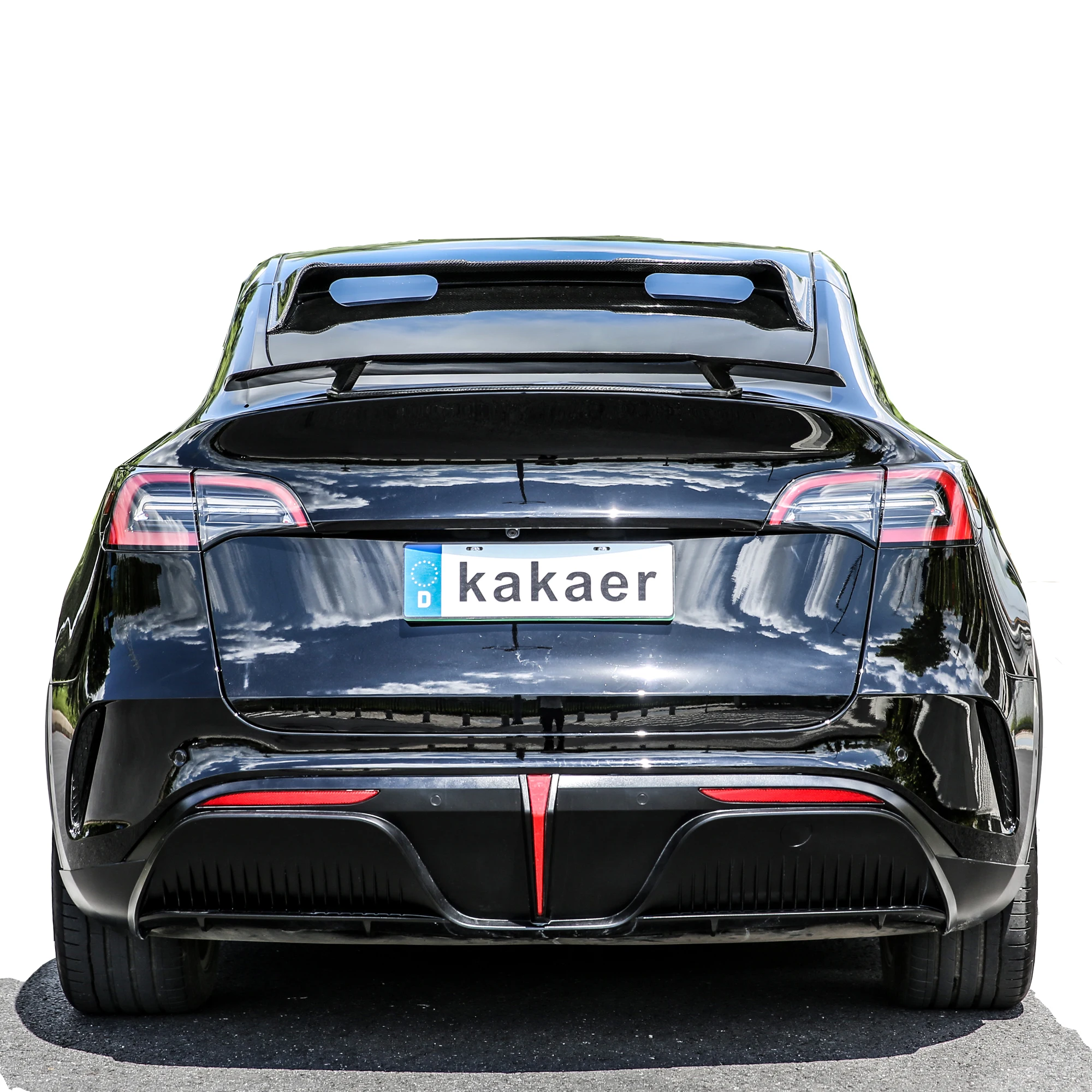 High quality bodykit for Tesla Model Y starship style front bumper rear bumper side skirts and hood for Tesla model Y body kit