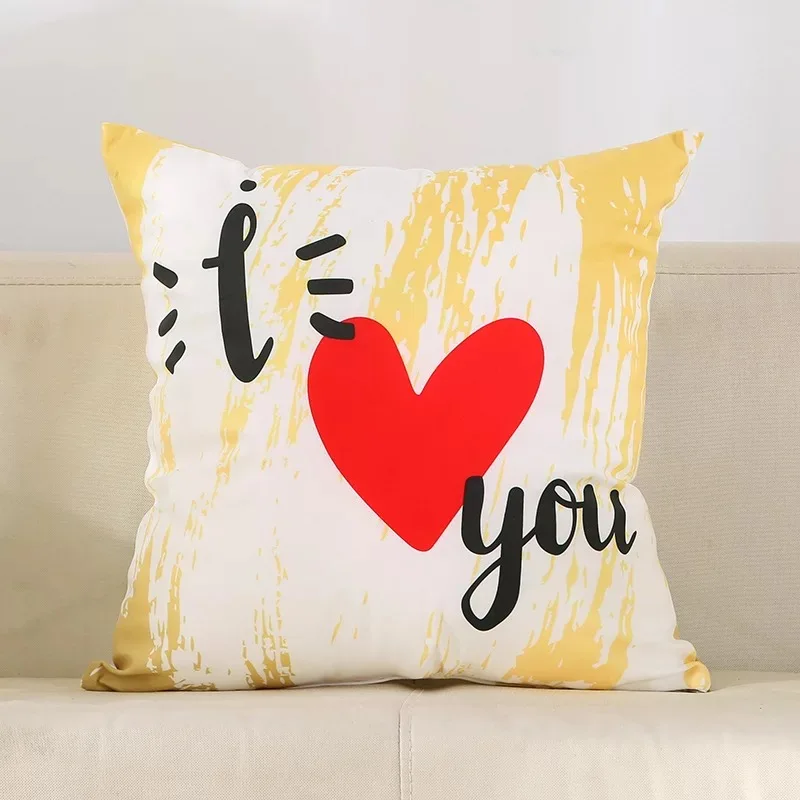 Ready to ship  Double-sided carton printed decorative office home sofa seat cushion cover