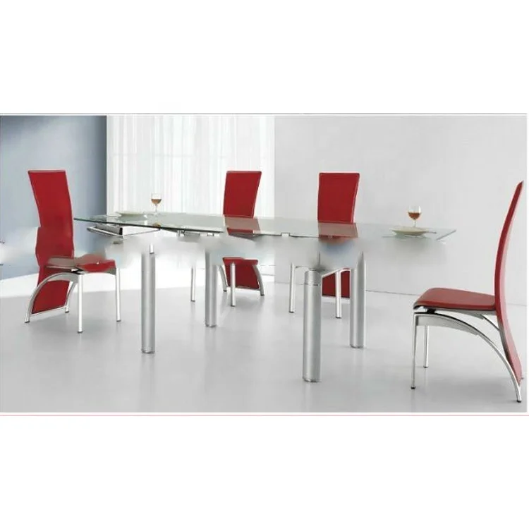 Стеклянные столовые наборы стол 258 и стул 812