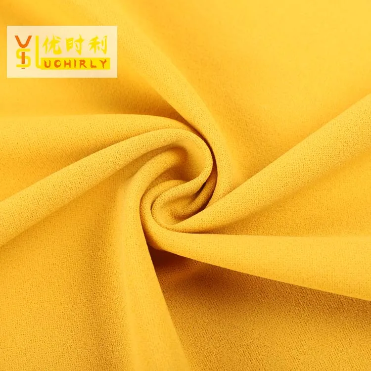 
Hot sale double sided stretch crepe knit fabric polyester crepe fabric 