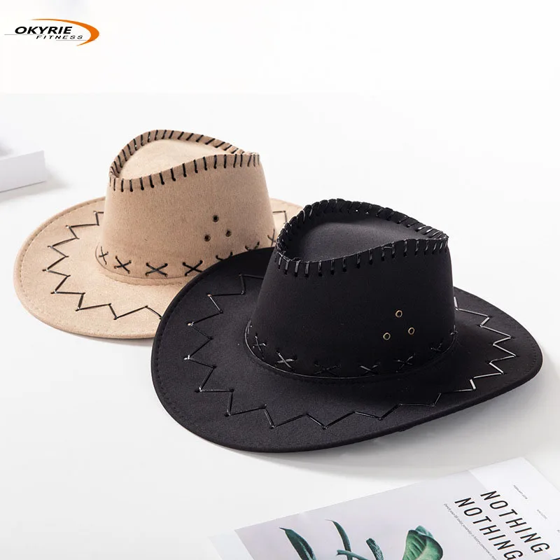 OKyRie Lowest Price Man Women Buy Leather Stetson Leather Wholesale Panama Fedora Hat Kids Jazz Cowboy Hats