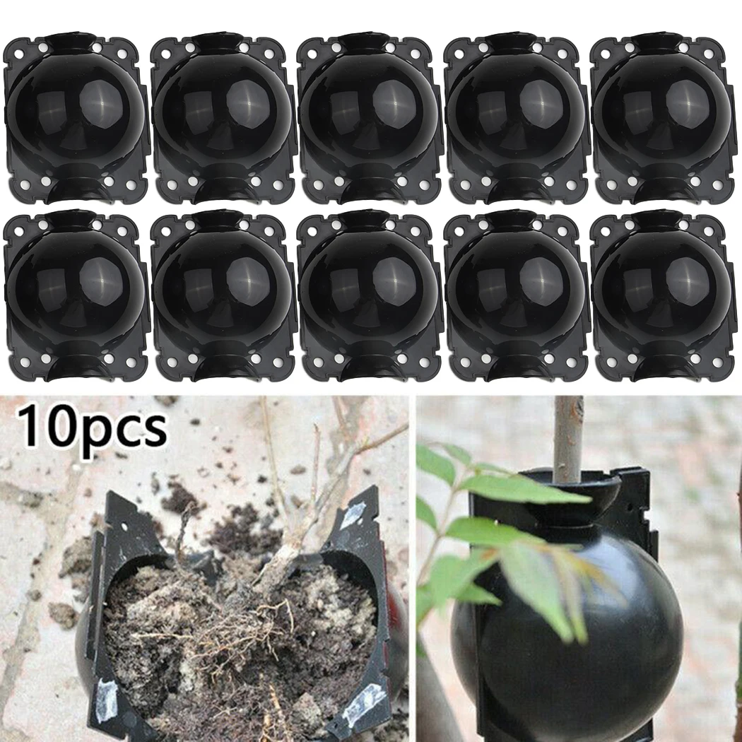 10pcs/pack Plant Rooting Equipment High Pressure Propagation Ball Graft Box Breeding Case For Garden Graft Box Sapling