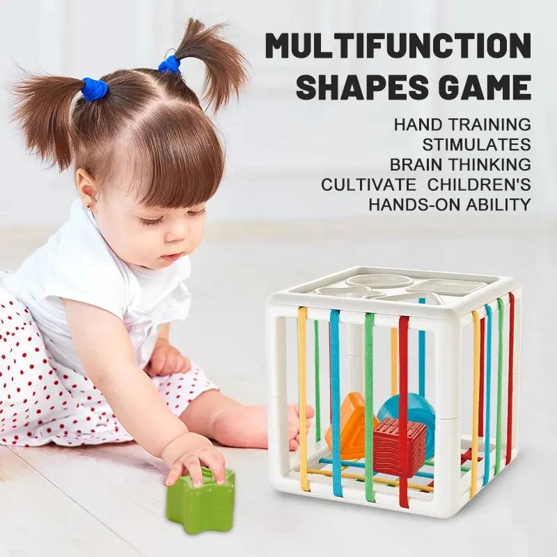 2024 Early Development Sorting Games Montessori Learning Activity Sensory Toys Shape Sorter For Fine Motor Skills Sensory Toys