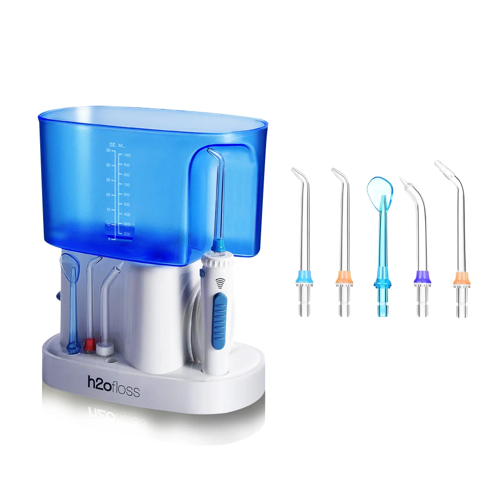 Electric Oral Irrigator Teeth Cleaner Care Dental Flosser SPA Water Flosser with Adjustable Pressure 5 Pcs Jet For Family