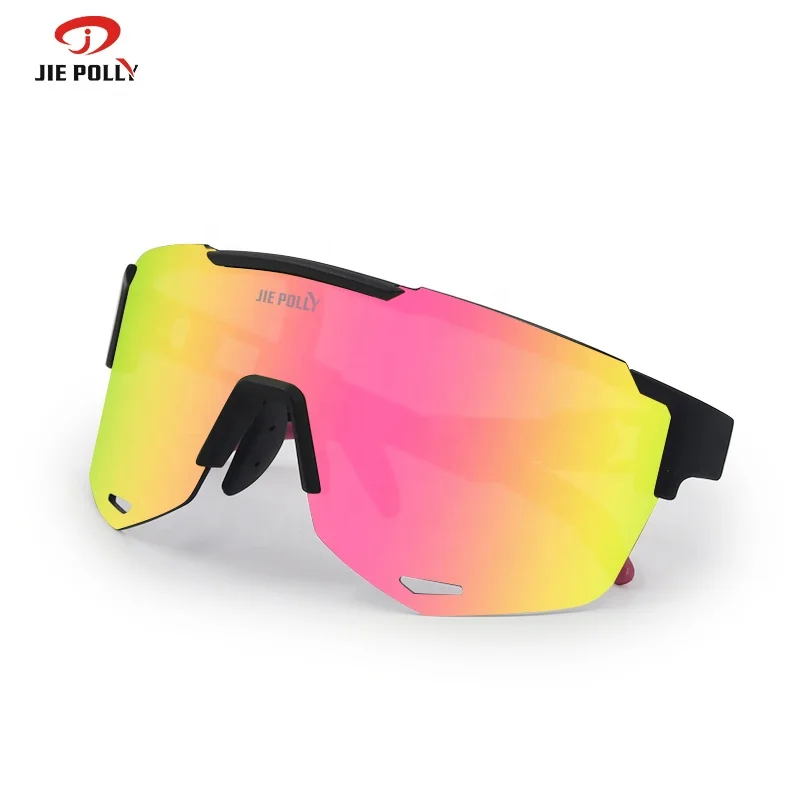 Jiepolly Oem Luxury Photochromic Custom Logo Sport Sunglasses For Men Women Cycling Uv400 Protection Racing Bike Goggles Eyewear