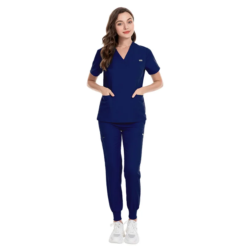 Workwear Stretch Scrubs Uniforms Sets Polyester Spandex Sets Nurse Scurbs Uniforms Medical Scrubs