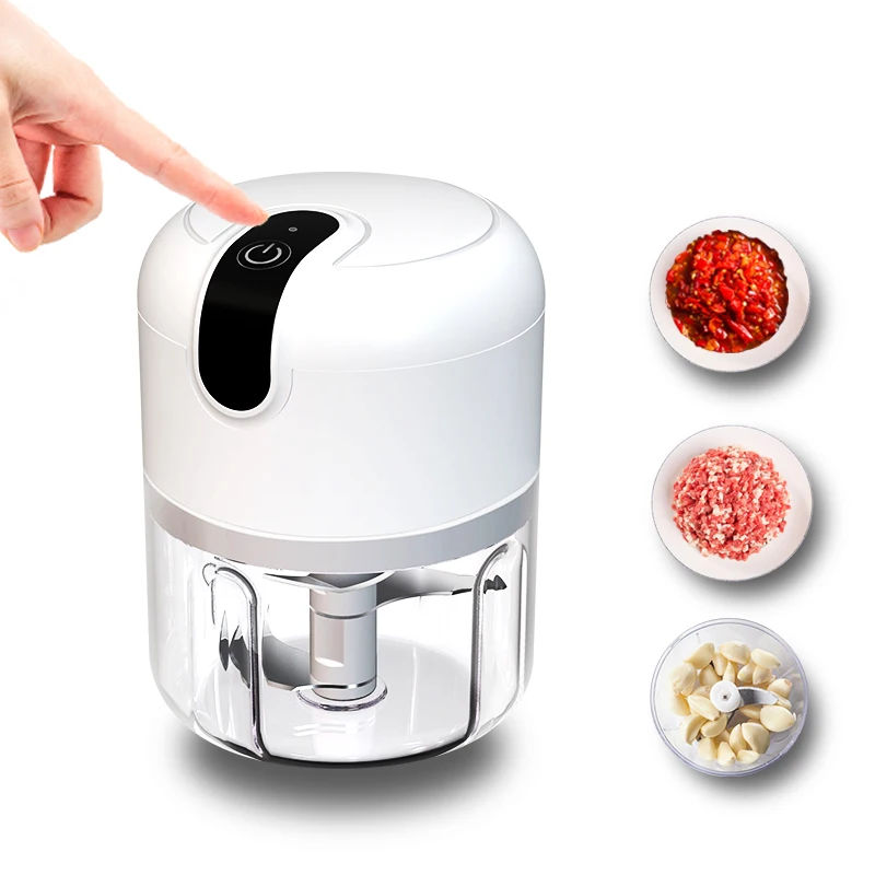
High-power button cordless kitchen multifunction portable food processor grinder masher meat usb mini electric garlic chopper 
